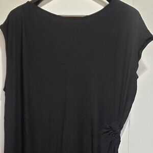 All Saints Mini asymmetrical dress with boat neck and side detail
